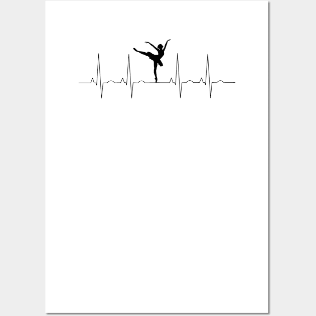 Ballerina Heartbeat Wall Art by merysam